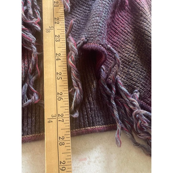 KAKTUS WATERFALL CARDIGAN WOMENS 2X3X FRINGE WARM BOHO SOUTHWESTERN OPEN SWEATER - Picture 11 of 12
